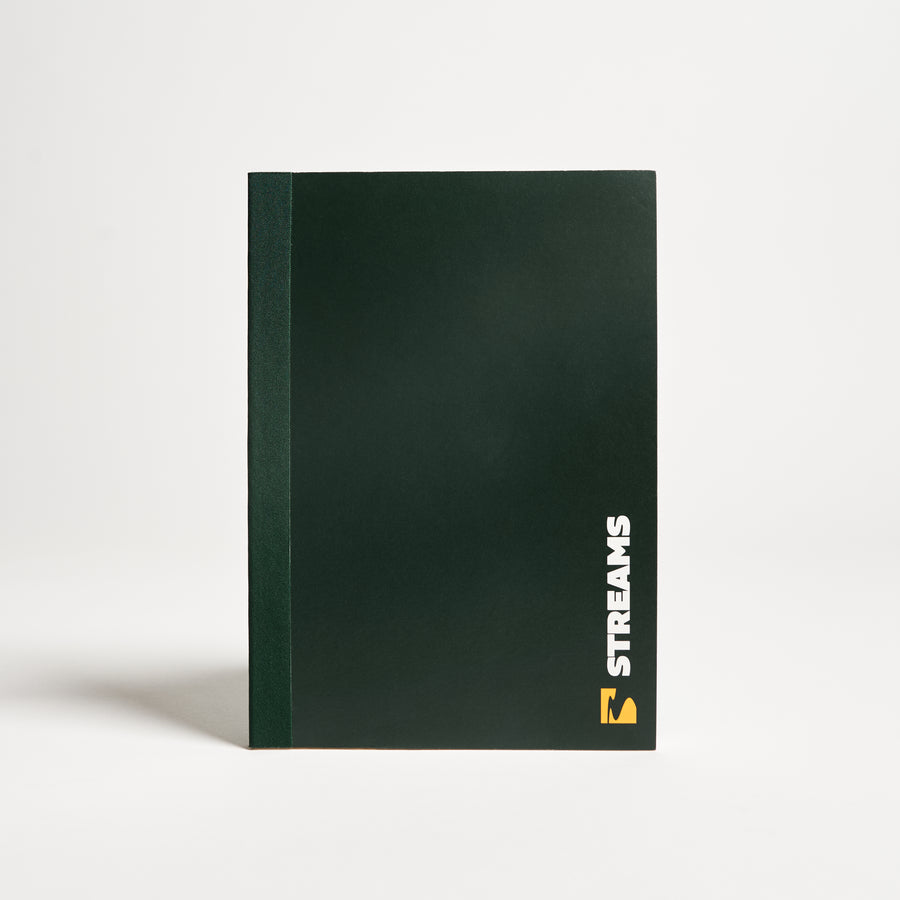 Streams Stationery Premium A5 Notebook in Dark Green